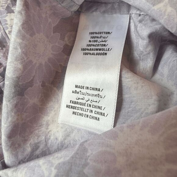 Lords of Harlech Men's Tim Sunflowers Cotton Button Down Shirt Lavender Sz Large - Picture 4 of 8